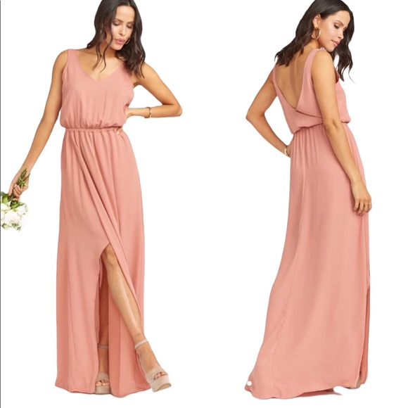 Show Me Your Mumu Medium Kendall Maxi Dress Rustic Mauve RM24 Bridesmaid - Picture 1 of 8